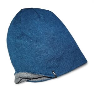 Barts Eclipse Beanie Unisex Reversible HatStorm Blue to Grey NWT
